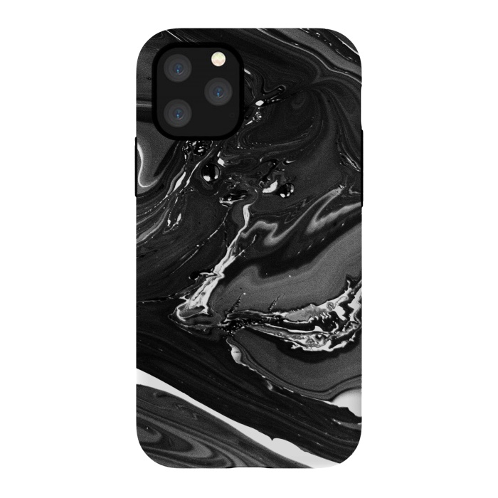 iPhone 11 Pro StrongFit black white minimal marble by haroulita