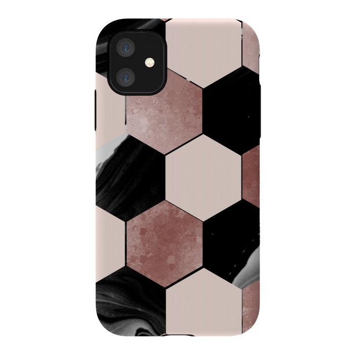 iPhone 11 StrongFit geometrical marble by haroulita