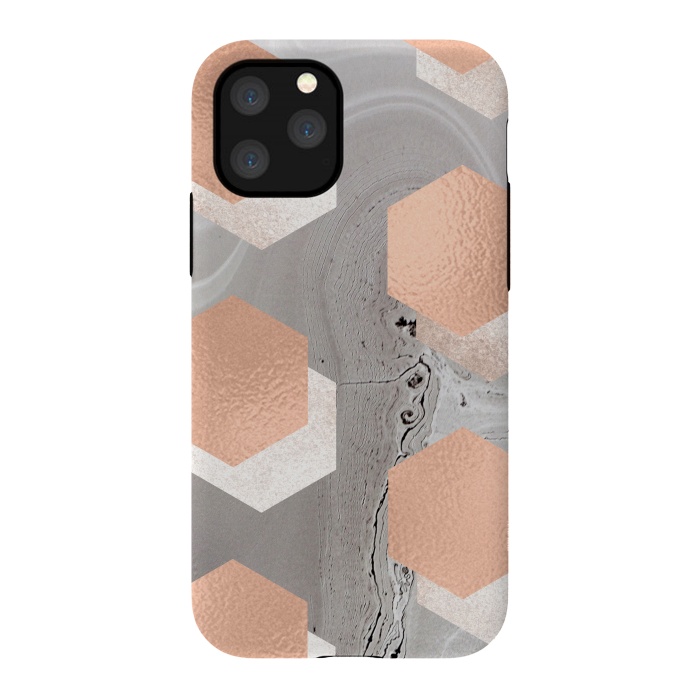 iPhone 11 Pro StrongFit rose gold marble by haroulita