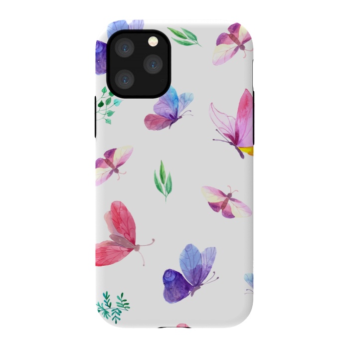 iPhone 11 Pro StrongFit watercolor butterflies c by haroulita