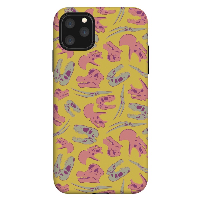 iPhone 11 Pro Max StrongFit Skull Roll - Yellow by Melissa Lee