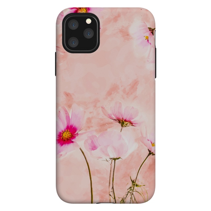 iPhone 11 Pro Max StrongFit Pink Spring Flower by Creativeaxle