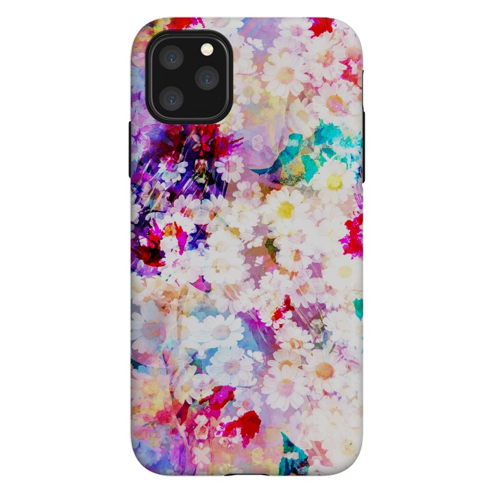 iPhone 11 Pro Max StrongFit Colorful watercolor daisy petals by Oana 