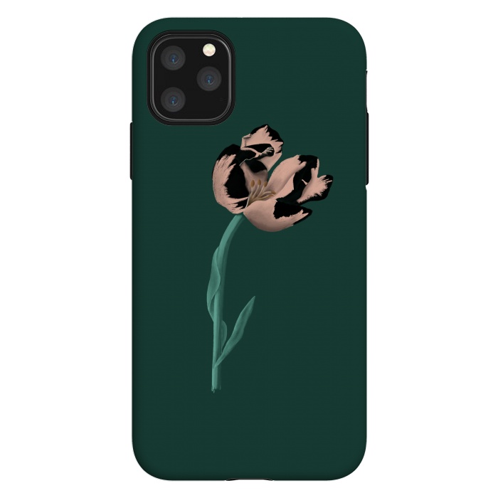 iPhone 11 Pro Max StrongFit Tulip Flower by Tishya Oedit