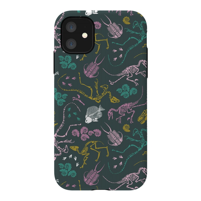 iPhone 11 StrongFit Dinosaurs by Tishya Oedit