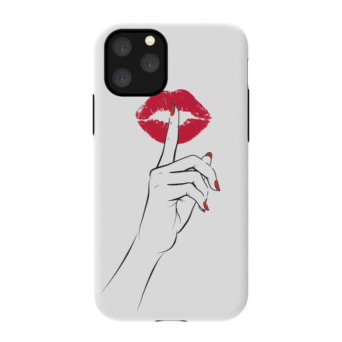 iPhone 11 Pro StrongFit Red Lips Secret by Martina