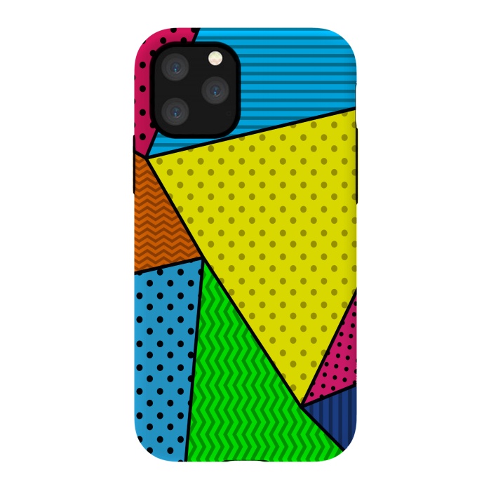 iPhone 11 Pro StrongFit colourful abstract dotted pattern by MALLIKA