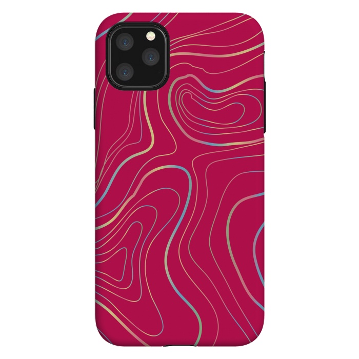 iPhone 11 Pro Max StrongFit pink golden lines by MALLIKA