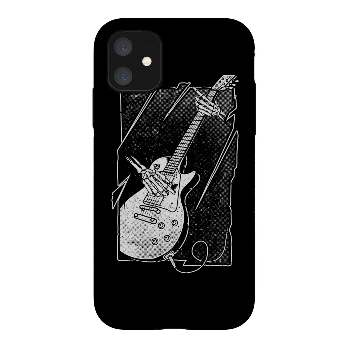 iPhone 11 StrongFit Skull Guitarist by Afif Quilimo