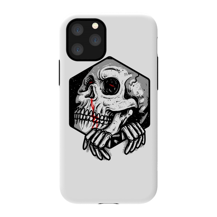 iPhone 11 Pro StrongFit Skull Heaxagon by Afif Quilimo