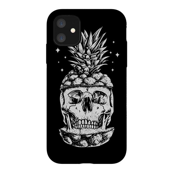 iPhone 11 StrongFit Skull Pineapple by Afif Quilimo