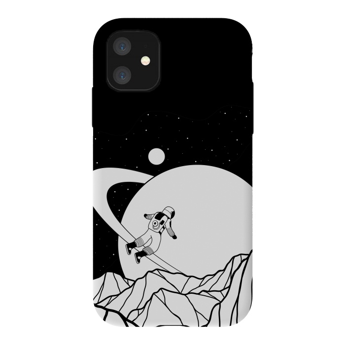 iPhone 11 StrongFit Space walk (black and white) by Steve Wade (Swade)