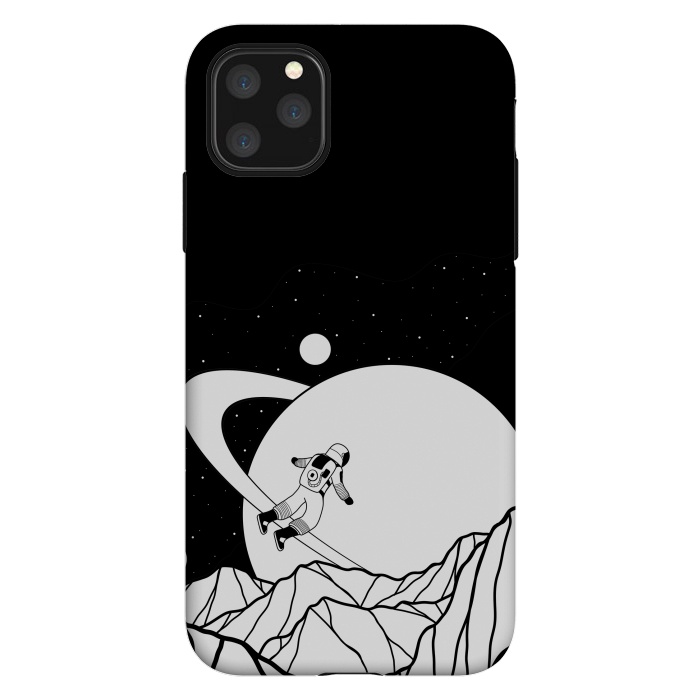 iPhone 11 Pro Max StrongFit Space walk (black and white) by Steve Wade (Swade)