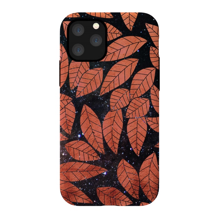 iPhone 11 Pro StrongFit Rust autumn leaves pattern by Oana 