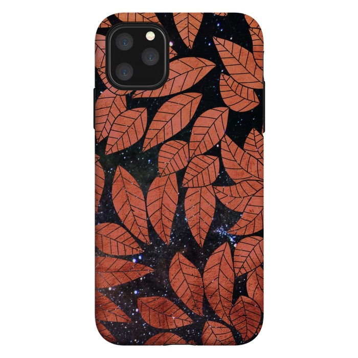 iPhone 11 Pro Max StrongFit Rust autumn leaves pattern by Oana 