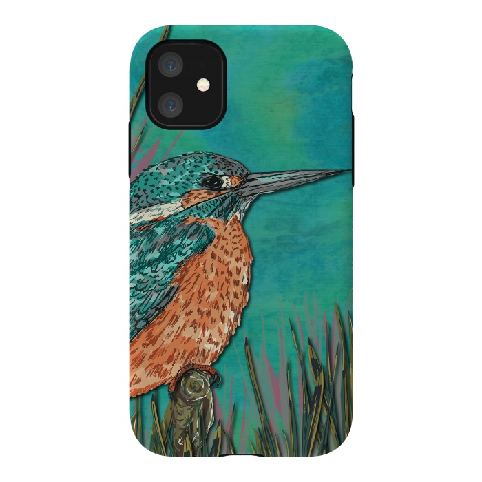 iPhone 11 StrongFit Kingfisher by Lotti Brown