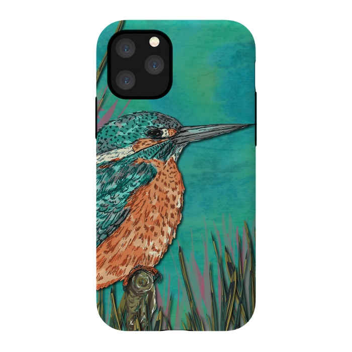iPhone 11 Pro StrongFit Kingfisher by Lotti Brown