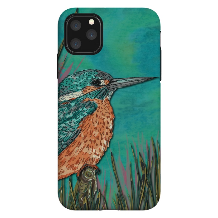 iPhone 11 Pro Max StrongFit Kingfisher by Lotti Brown