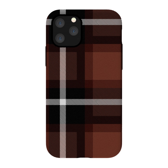 iPhone 11 Pro StrongFit Autumn Foliage Plaid by TMSarts