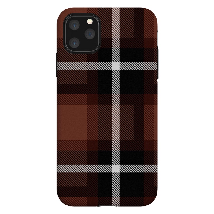 iPhone 11 Pro Max StrongFit Autumn Foliage Plaid by TMSarts