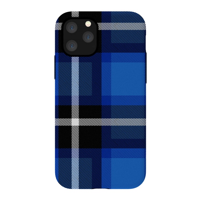 iPhone 11 Pro StrongFit Blue Scottish Plaid by TMSarts