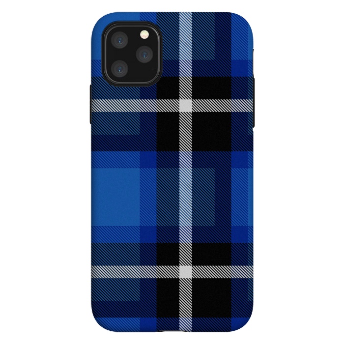 iPhone 11 Pro Max StrongFit Blue Scottish Plaid by TMSarts