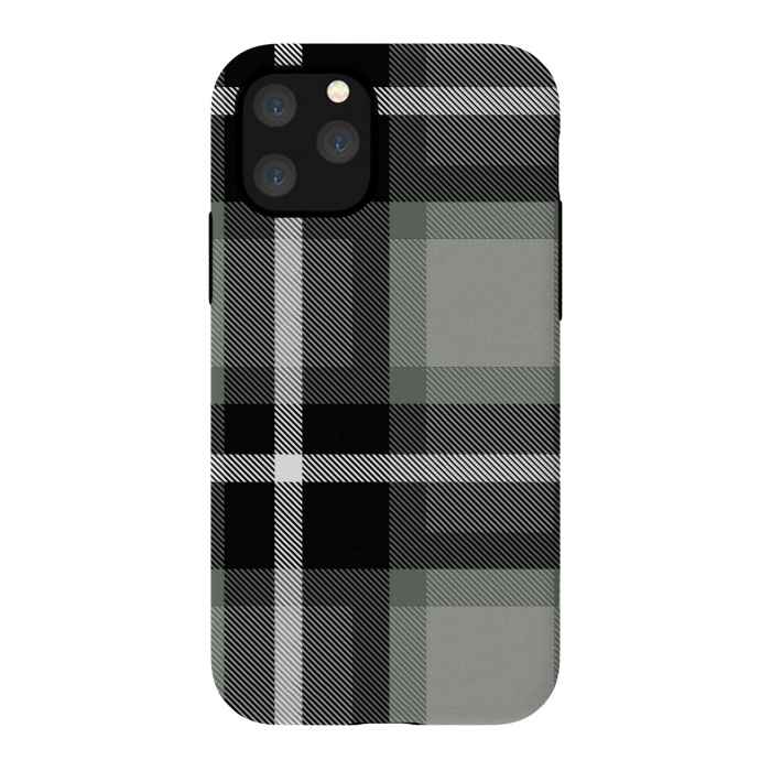 iPhone 11 Pro StrongFit Warm Gray Scottish Plaid by TMSarts