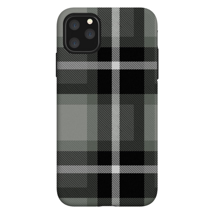 iPhone 11 Pro Max StrongFit Warm Gray Scottish Plaid by TMSarts