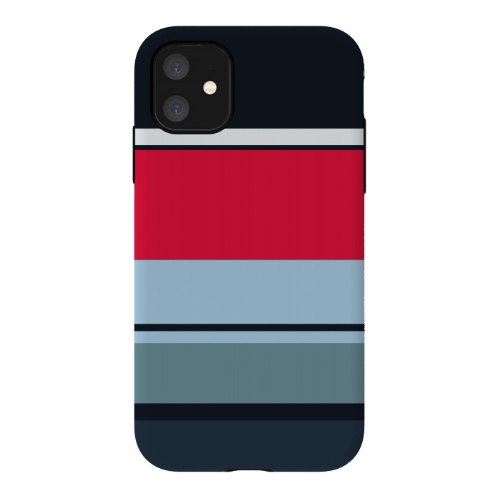 iPhone 11 StrongFit Casual Reflective Striped by TMSarts