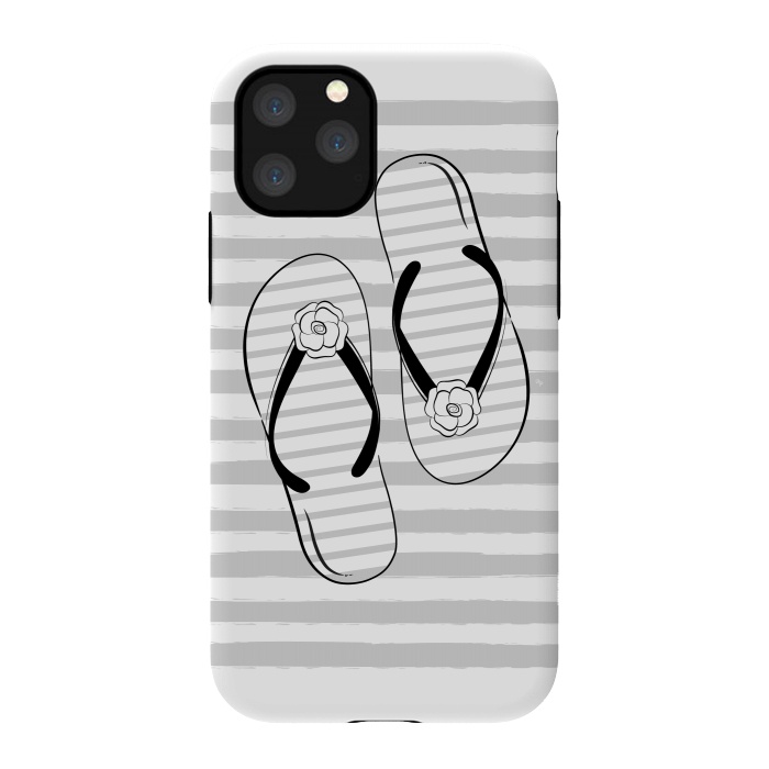 iPhone 11 Pro StrongFit Stylish striped flip flops by Martina