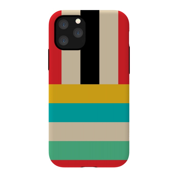 iPhone 11 Pro StrongFit Multicolor Stripes by TMSarts