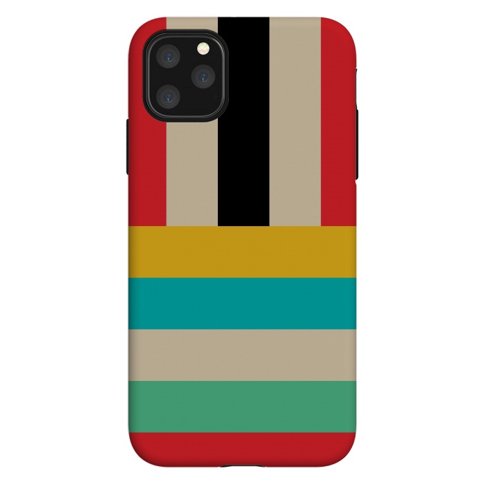 iPhone 11 Pro Max StrongFit Multicolor Stripes by TMSarts