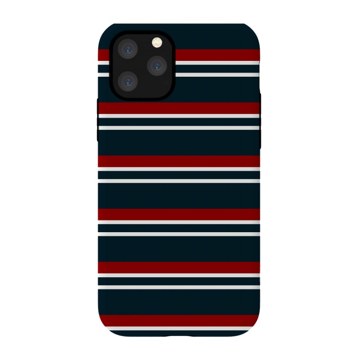 iPhone 11 Pro StrongFit Red Pastel Stripes by TMSarts