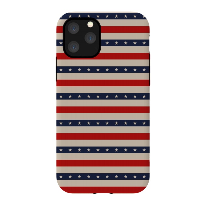 iPhone 11 Pro StrongFit Patriotic Pattern by TMSarts