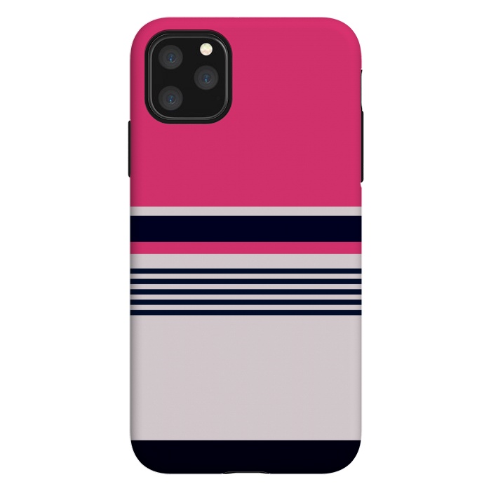 iPhone 11 Pro Max StrongFit Pink Pastel Stripes by TMSarts