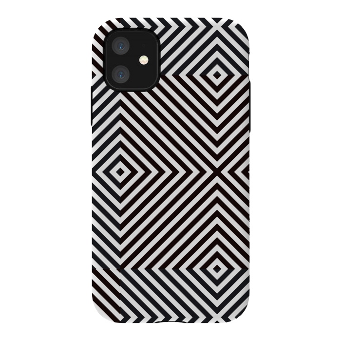 iPhone 11 StrongFit Crossing Diagonal Stripes by TMSarts