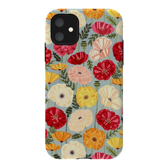 iPhone 11 StrongFit Iceland Poppies  by Tigatiga