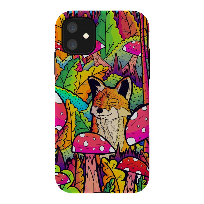 iPhone 11 StrongFit The happy little fox by Steve Wade (Swade)