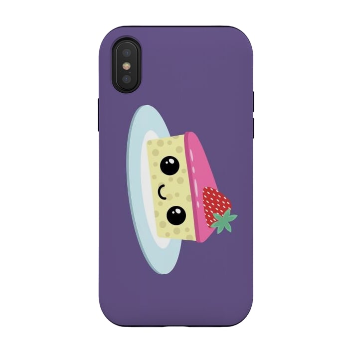 iPhone Xs / X StrongFit Cute cheesecake by Laura Nagel