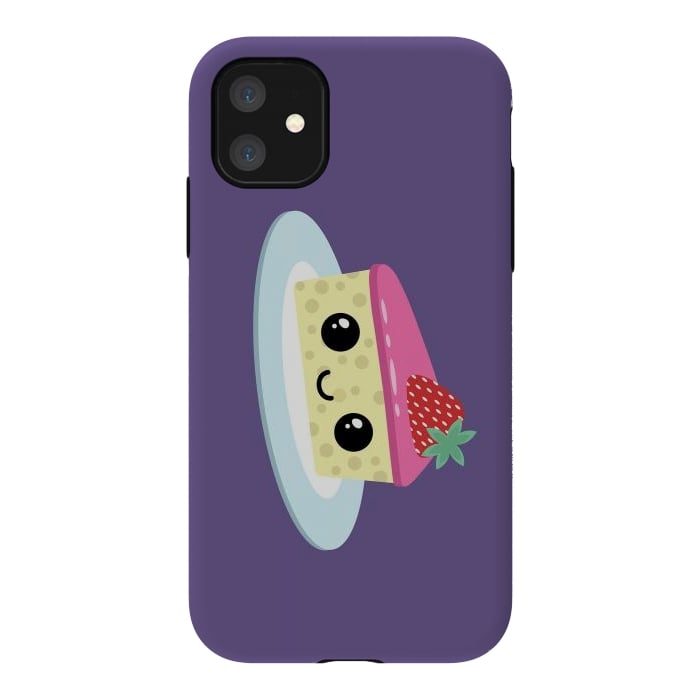 iPhone 11 StrongFit Cute cheesecake by Laura Nagel