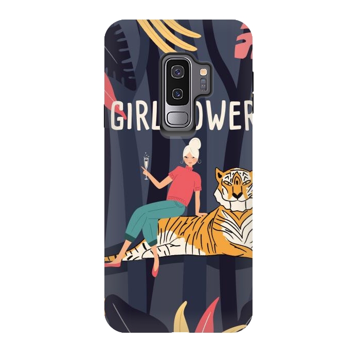 Galaxy S9 plus StrongFit Girl Power - Woman and Tiger by Jelena Obradovic