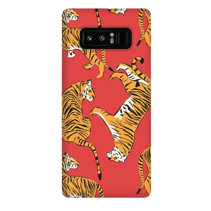 Galaxy Note 8 StrongFit Tiger Pattern, red, 005 by Jelena Obradovic
