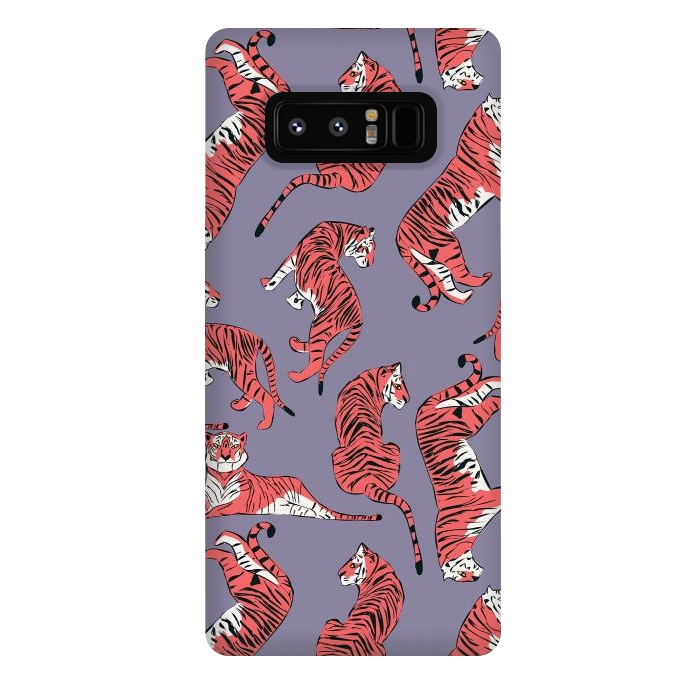 Galaxy Note 8 StrongFit Tiger pattern, purple, 007 by Jelena Obradovic