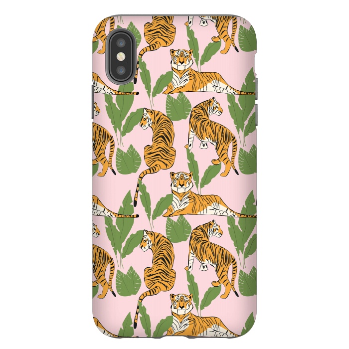 iPhone Xs Max StrongFit Tiger Pattern, 008 by Jelena Obradovic