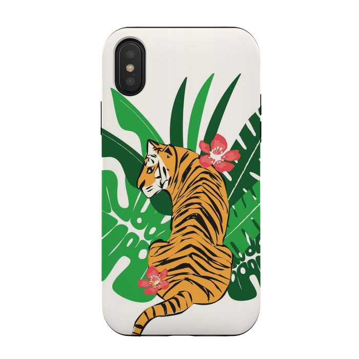 iPhone Xs / X StrongFit Tiger 011 by Jelena Obradovic