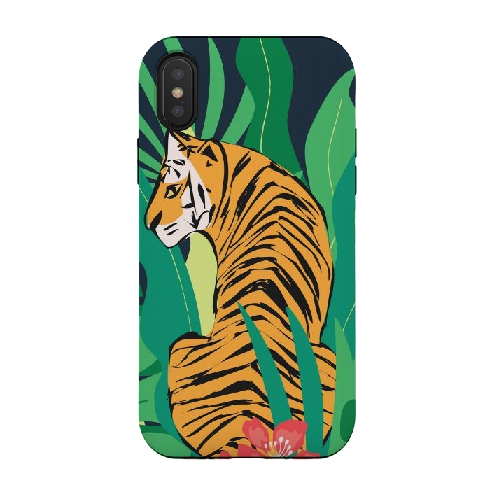 iPhone Xs / X StrongFit Tiger 012 by Jelena Obradovic