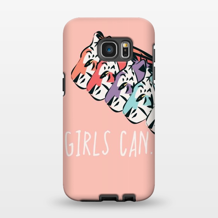 Galaxy S7 EDGE StrongFit Girls can, pink by Jelena Obradovic