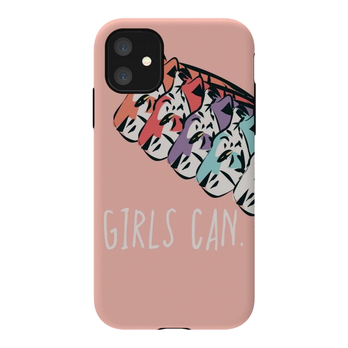 iPhone 11 StrongFit Girls can, pink by Jelena Obradovic