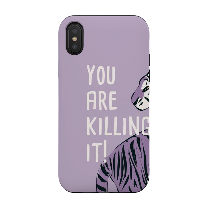 iPhone Xs / X StrongFit You are killing it, purple by Jelena Obradovic