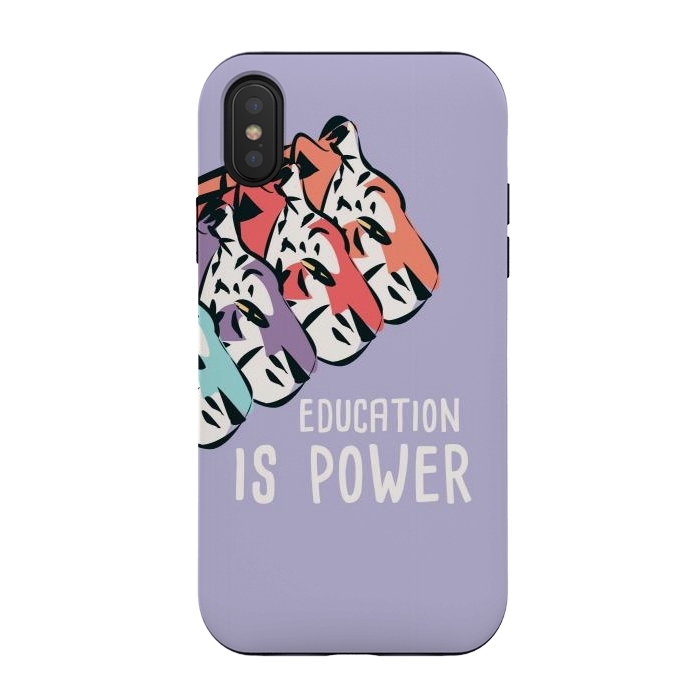 iPhone Xs / X StrongFit Education is power, tigers by Jelena Obradovic